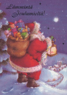 BABBO NATALE Natale Vintage Cartolina CPSM #PAJ554.A - Santa Claus