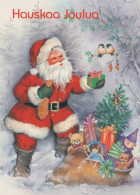 PÈRE NOËL NOËL Fêtes Voeux Vintage Carte Postale CPSM #PAJ509.A - Santa Claus