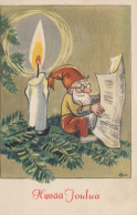 PÈRE NOËL NOËL Fêtes Voeux Vintage Carte Postale CPSMPF #PAJ430.A - Santa Claus