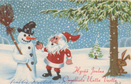 BABBO NATALE Natale Vintage Cartolina CPSMPF #PAJ492.A - Santa Claus