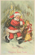 WEIHNACHTSMANN SANTA CLAUS WEIHNACHTSFERIEN Vintage Postkarte CPSMPF #PAJ420.A - Santa Claus
