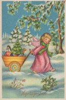 ANGEL CHRISTMAS Holidays Vintage Postcard CPSM #PAH390.A - Angels