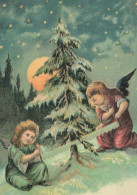 ANGEL CHRISTMAS Holidays Vintage Postcard CPSM #PAH332.A - Angels