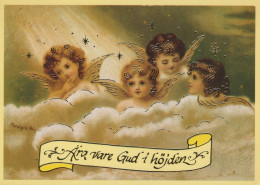 ANGEL CHRISTMAS Holidays Vintage Postcard CPSM #PAH251.A - Angels