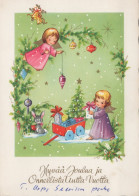 ENGEL WEIHNACHTSFERIEN Feiern & Feste Vintage Ansichtskarte Postkarte CPSM #PAH109.A - Angels