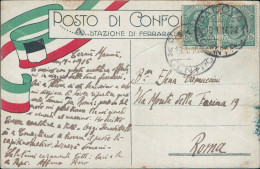 Ae825 Cartolina Militare Www1 Posto Di Conforto Stazione De Ferrara 1915 - Régiments