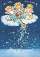 ENGEL WEIHNACHTSFERIEN Feiern & Feste Vintage Ansichtskarte Postkarte CPSM #PAG947.A - Angels