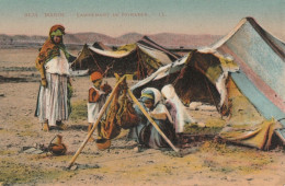 CARTE POSTALE  ORIGINALE ANCIENNE : CASABLANCA  MAROC CAMPEMENT DE NOMADES ARABES - Casablanca