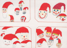 BABBO NATALE Buon Anno Natale GNOME Vintage Cartolina CPSM #PBA908.A - Santa Claus