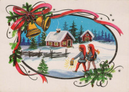 WEIHNACHTSMANN SANTA CLAUS Neujahr Weihnachten GNOME Vintage Ansichtskarte Postkarte CPSM #PAY558.A - Santa Claus