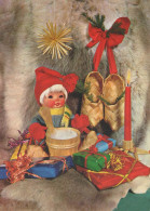 PÈRE NOËL Bonne Année Noël GNOME Vintage Carte Postale CPSM #PAY532.A - Santa Claus