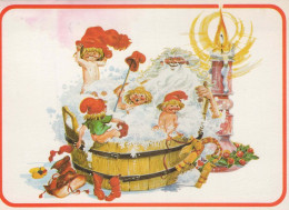 WEIHNACHTSMANN SANTA CLAUS Neujahr Weihnachten GNOME Vintage Ansichtskarte Postkarte CPSM #PAY538.A - Santa Claus
