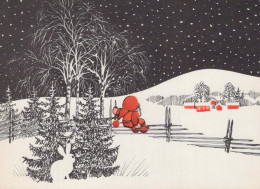 WEIHNACHTSMANN SANTA CLAUS Neujahr Weihnachten GNOME Vintage Ansichtskarte Postkarte CPSM #PAW557.A - Santa Claus