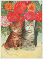 KATZE MIEZEKATZE Tier Vintage Ansichtskarte Postkarte CPSM #PBQ982.A - Chats