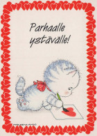 KATZE MIEZEKATZE Tier Vintage Ansichtskarte Postkarte CPSM #PBQ837.A - Chats