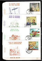 1992 2428/31 FDC's (Sint Niklaas & Serskamp ) : " Blake Mortimer Edgar P. Jacobs " - 1991-2000