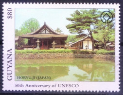 Guyana 1997 MNH, Horyu Ji In Japan, UNESCO World Heritage Sites, Architecture - UNESCO