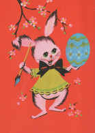 PÂQUES LAPIN ŒUF Vintage Carte Postale CPSM #PBO394.A - Easter