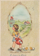 PÂQUES ENFANTS Vintage Carte Postale CPSM #PBO294.A - Pasqua