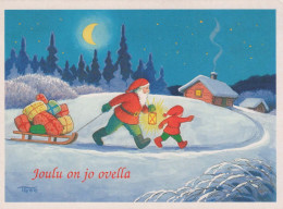 WEIHNACHTSMANN SANTA CLAUS Neujahr Weihnachten GNOME Vintage Ansichtskarte Postkarte CPSM #PBM083.A - Kerstman