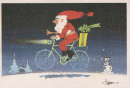 PÈRE NOËL Bonne Année Noël GNOME Vintage Carte Postale CPSM #PBM022.A - Kerstman