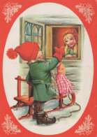 SANTA CLAUS Happy New Year Christmas GNOME Vintage Postcard CPSM #PBL963.A - Santa Claus