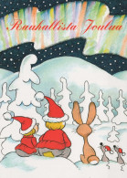 WEIHNACHTSMANN SANTA CLAUS Neujahr Weihnachten GNOME Vintage Ansichtskarte Postkarte CPSM #PBL962.A - Kerstman
