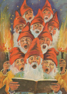WEIHNACHTSMANN SANTA CLAUS Neujahr Weihnachten GNOME Vintage Ansichtskarte Postkarte CPSM #PBL947.A - Kerstman