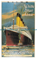 R656908 White Star Line. Europe To America. Dalkeith Publishing. Poster. Card No - World