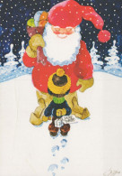 BABBO NATALE Buon Anno Natale Vintage Cartolina CPSM #PBL530.A - Santa Claus