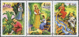 Russland 2004, Mi. 1144-46 ZD ** - Unused Stamps