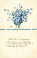 R656915 A Happy Birthday. Blue Flowers. No. 537. 1927 - World