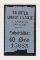 Denemarken Autobuspost  Cat. DFBK: Busbiljetten Lijn Emdrup-Gladsaxe 1  Stuk - Other & Unclassified