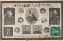 CALAIS - Honneur Aux Braves, L'état-Major Et L'équipage Du "Pluviose". (carte Multi-vues) - Calais