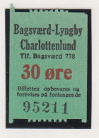 Denemarken Autobuspost  Cat. DFBK: Busbiljetten Lijn Bagsvaerd-Lyngby-Charlottenlund 1  Stuk - Other & Unclassified