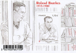 France. Bloc F5006.roland Barthes Année 2015. Neuf - Other & Unclassified