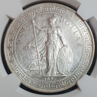 Great Britain Hong Kong 1 One Trade Dollar 1897B Bombay Mint NGC MS 61 - Kolonies