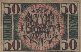 50 PFENNIG 1920 Stadt ARNSTADT Thuringia DEUTSCHLAND Notgeld Banknote #PH869 - [11] Emissions Locales