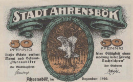 50 PFENNIG 1920 Stadt AHRENSBOK Oldenburg UNC DEUTSCHLAND Notgeld #PI452 - [11] Emissions Locales