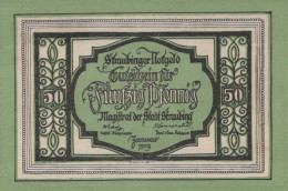 50 PFENNIG 1919 Stadt STRAUBING Bavaria UNC DEUTSCHLAND Notgeld Banknote #PJ179 - [11] Emissions Locales