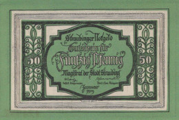 50 PFENNIG 1919 Stadt STRAUBING Bavaria UNC DEUTSCHLAND Notgeld Banknote #PJ183 - [11] Emissions Locales