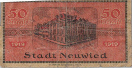 50 PFENNIG 1919 Stadt NEUWIED Rhine DEUTSCHLAND Notgeld Banknote #PG444 - [11] Emissions Locales