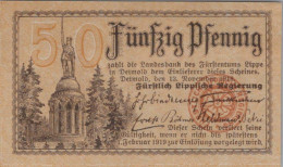 50 PFENNIG 1919 Stadt LIPPE Lippe DEUTSCHLAND Notgeld Banknote #PF650 - [11] Emissions Locales