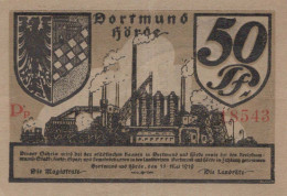 50 PFENNIG 1919 Stadt DORTMUND AND HoRDE Westphalia UNC DEUTSCHLAND #PH587 - [11] Emissions Locales
