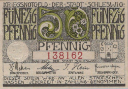 50 PFENNIG 1918 Stadt SCHLESWIG Schleswig-Holstein DEUTSCHLAND Notgeld #PG110 - [11] Emissions Locales