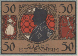50 PFENNIG 1921 Stadt ETTENHEIM Baden UNC DEUTSCHLAND Notgeld Banknote #PB355 - [11] Lokale Uitgaven