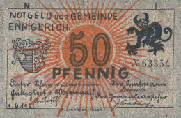 50 PFENNIG 1921 Stadt ENNIGERLOH Westphalia UNC DEUTSCHLAND Notgeld #PB245 - [11] Local Banknote Issues