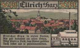 50 PFENNIG 1921 Stadt ELLRICH Saxony UNC DEUTSCHLAND Notgeld Banknote #PB197 - [11] Lokale Uitgaven