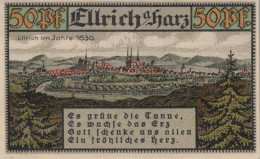 50 PFENNIG 1921 Stadt ELLRICH Saxony UNC DEUTSCHLAND Notgeld Banknote #PB195 - [11] Local Banknote Issues