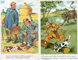 4V5Hy    Chasse Chasseur Humour Illustrateur Jean Chaperon Lot De 3 Cpa - Hunting